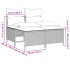 Set comedor de jardín 5 piezas y cojines ratán sintético