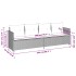 Set comedor de jardín 5 piezas y cojines ratán sintético