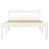 Estructura de cama de madera maciza de pino blanco 100x200