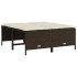 Set comedor de jardín 5 piezas y cojines ratán sintético