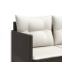 Set comedor de jardín 5 piezas y cojines ratán sintético