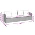 Set comedor de jardín 5 piezas y cojines ratán sintético
