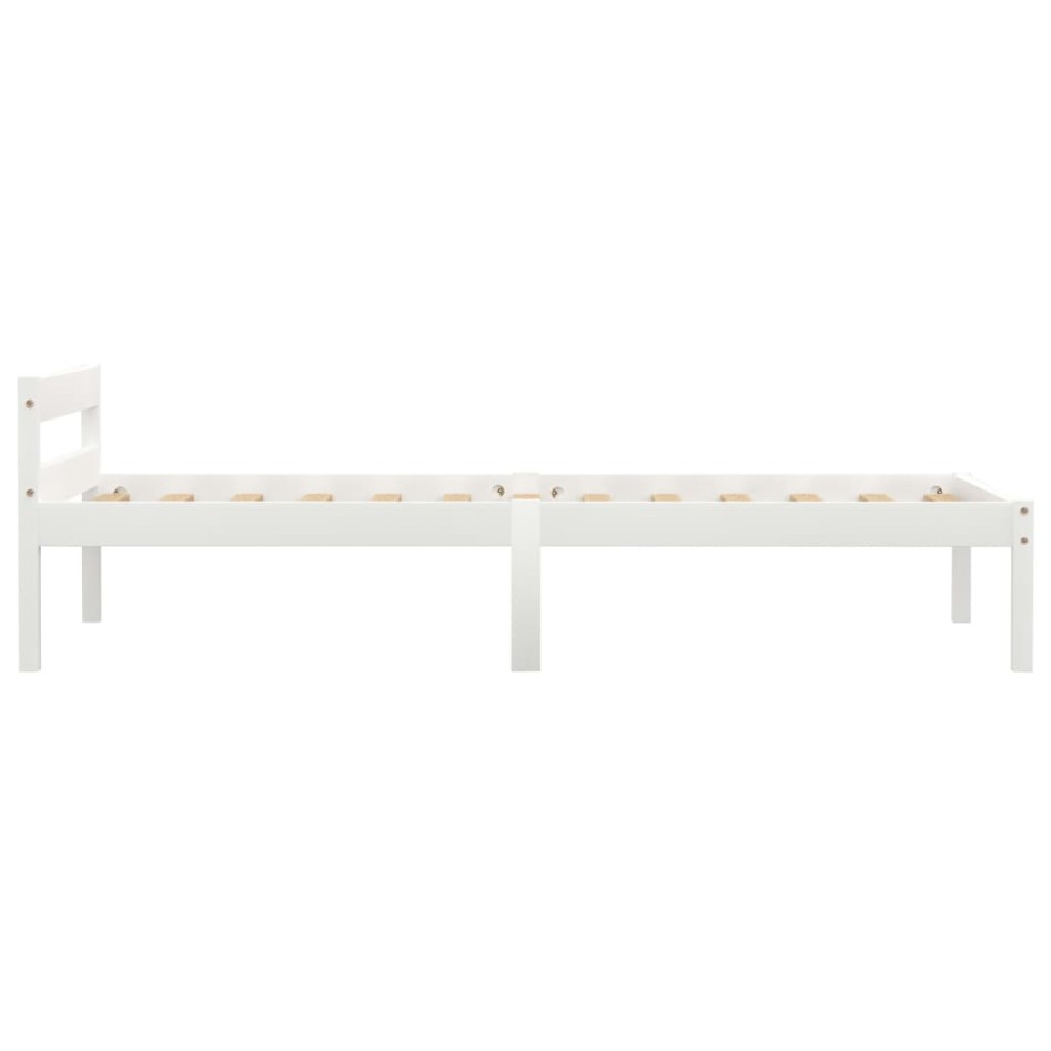 Estructura de cama de madera maciza de pino blanco 100x200