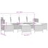 Set de muebles de jardín 5 pzas y cojines ratán sintético