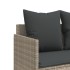 Set de sofás jardín y cojines 5 pzas ratán sintético gris