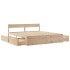 Estructura de cama sin colchón madera maciza de pino 180x200