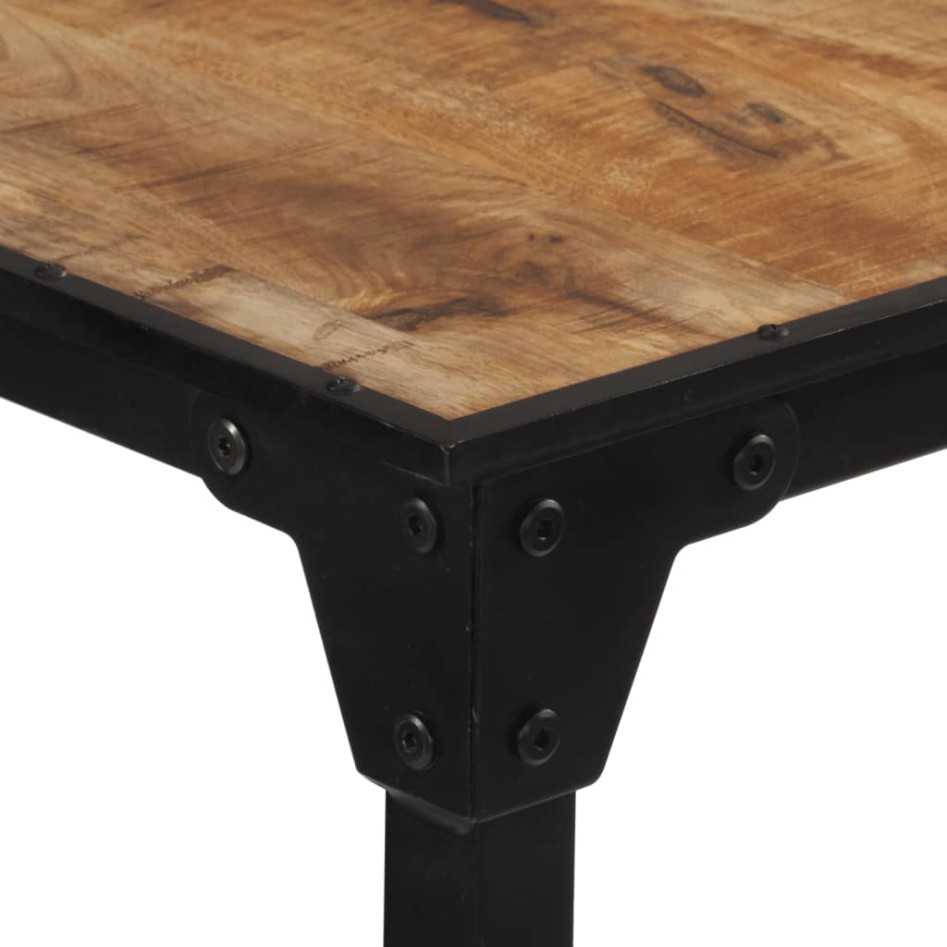 Mesa de bar madera maciza de mango rugoso 60x55x107