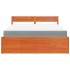 Cama con cajones y colchón madera maciza pino marrón 160x200