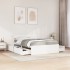 Cama con cajones y colchón madera maciza pino blanco 140x190