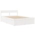 Cama con cajones y colchón madera maciza pino blanco 140x190