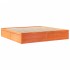 Cama con colchón madera maciza de pino marrón cera 200x200