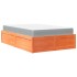 Cama con colchón madera maciza de pino marrón cera 120x200