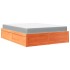 Cama con colchón madera maciza de pino marrón cera 160x200