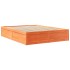 Cama con colchón madera maciza de pino marrón cera 160x200