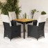 Set de muebles jardín 5 pzas con cojines ratán sintético