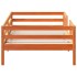 Cama sin colchón madera maciza de pino marrón cera 100x200