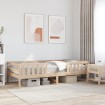 Estructura de cama sin colchón madera maciza de pino 100x200 cm