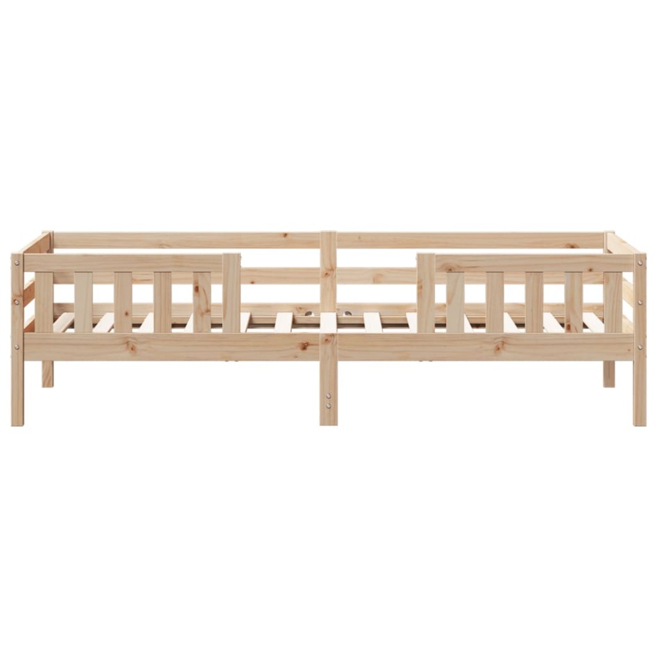 Estructura de cama sin colchón madera maciza de pino 100x200