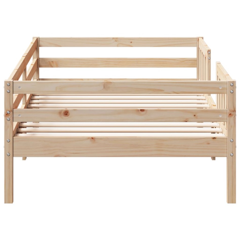 Estructura de cama sin colchón madera maciza de pino 100x200