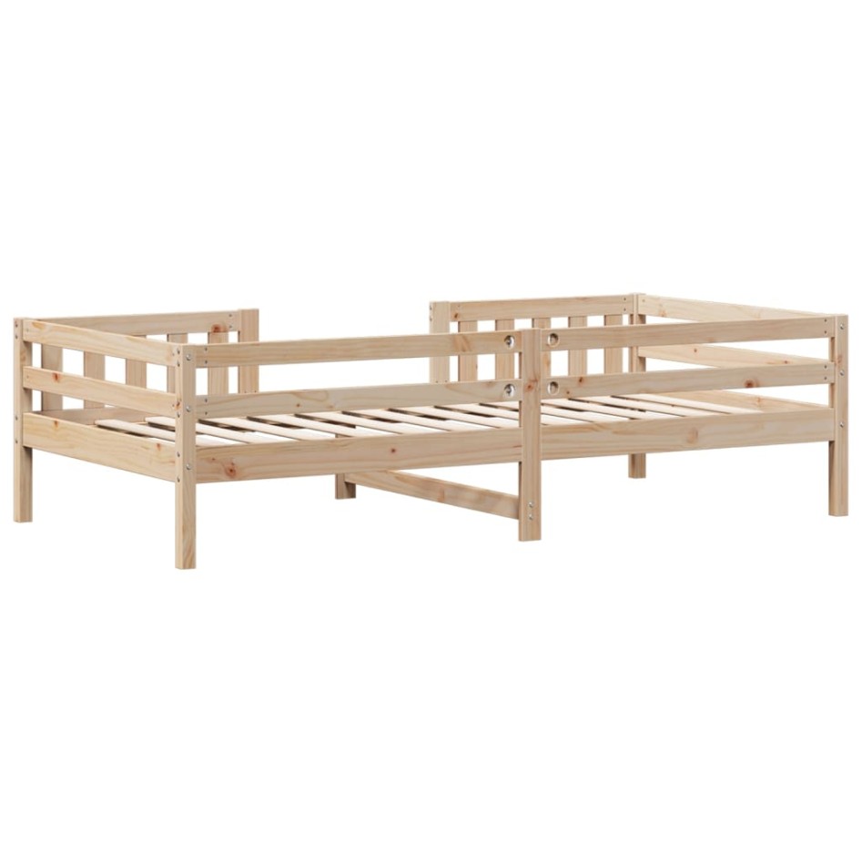 Estructura de cama sin colchón madera maciza de pino 100x200