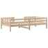Estructura de cama sin colchón madera maciza de pino 90x190