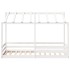 Cama infantil con techo madera maciza pino blanca 100x200