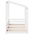 Cama infantil con techo madera maciza pino blanca 100x200