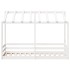 Cama infantil con techo madera maciza pino blanco 75x190