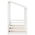 Cama infantil con techo madera maciza pino blanco 75x190