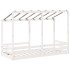 Cama infantil con techo madera maciza pino blanco 75x190
