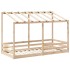 Cama infantil con techo madera maciza pino blanca 80x200