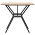 Mesa de comedor marco Y madera maciza pino y acero 90x90x75