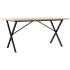 Mesa de comedor marco X madera maciza pino acero 140x80x75,5