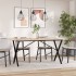 Mesa de comedor marco X madera maciza pino acero 140x80x75,5