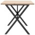 Mesa de comedor marco X madera maciza pino acero 140x80x75,5
