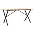 Mesa de comedor marco X madera maciza pino acero 140x80x75,5