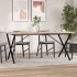 Mesa de comedor marco X madera maciza pino acero 180x90x75,5