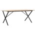 Mesa de comedor marco X madera maciza pino acero 180x90x75,5