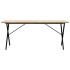 Mesa de comedor marco X madera maciza pino acero 180x90x75,5