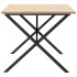 Mesa de comedor marco X madera maciza pino acero 180x90x75,5