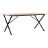 Mesa de comedor marco X madera maciza pino acero 180x90x75,5