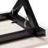 Mesa de comedor marco X madera maciza pino acero 180x90x75,5