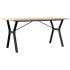 Mesa de comedor marco Y madera maciza pino acero 160x80x75,5