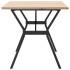 Mesa de comedor marco Y madera maciza pino acero 160x80x75,5