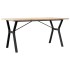 Mesa de comedor marco Y madera maciza pino acero 160x80x75,5