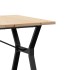 Mesa de comedor marco Y madera maciza pino acero 160x80x75,5