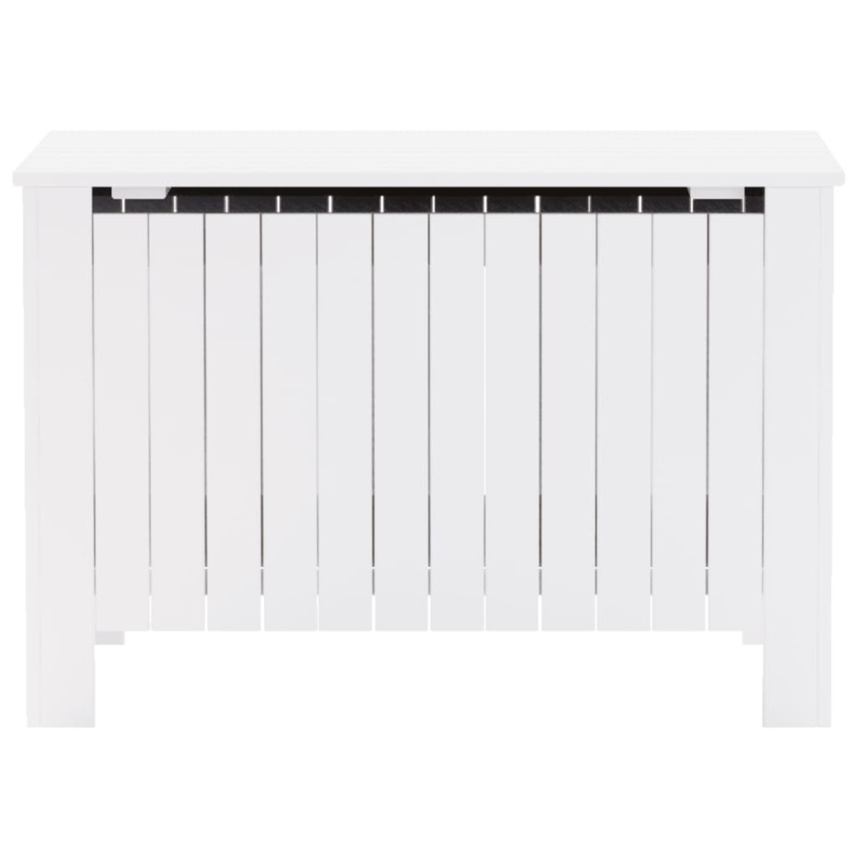 Caja de almacenaje y tapa RANA madera maciza blanca 80x49x54