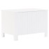 Caja de almacenaje y tapa RANA madera maciza blanca 80x49x54