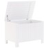 Caja de almacenaje y tapa RANA madera maciza blanca 80x49x54