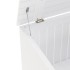 Caja de almacenaje y tapa RANA madera maciza blanca 80x49x54